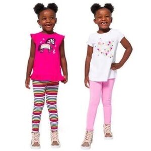 NWT Kids Headquarters 4 piece Clothing Set PINK - size 2T - zebra casual comfy
